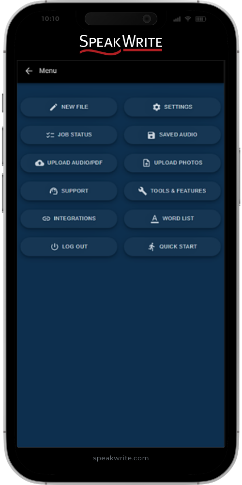 mobile-app-main-menu