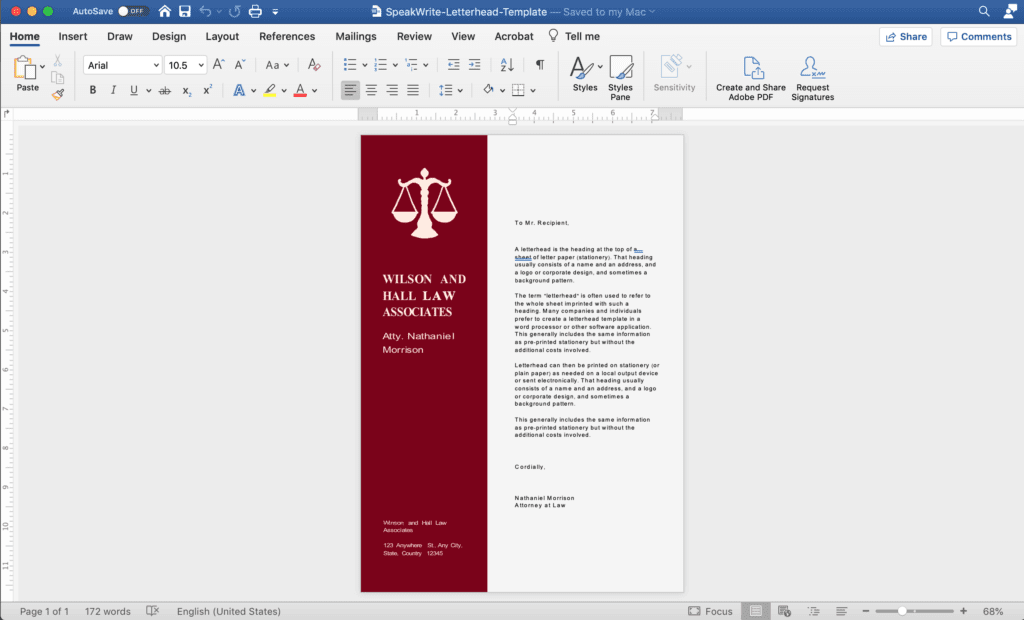 Transcription Template