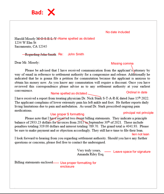 transcription format