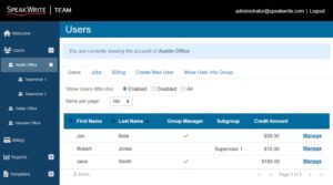 SpeakWrite Team Application